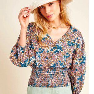 NWOT Anthro Maeve Odette Peasant Blouse